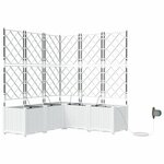 vidaXL Pots de jardin Blanc 120 x 120 x 142 cm Acier