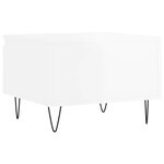 vidaXL Tables basses 2 Pièces blanc brillant 50x46x35cm bois d'ingénierie