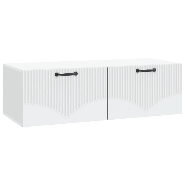 vidaXL Meuble TV mural Blanc 98 x 41 x 30 cm Bois d'ingénierie