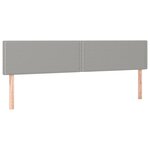 vidaXL Tête de lit à LED Gris clair 180x5x78/88 cm Tissu