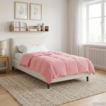 vidaXL Duvet complet toute l'année Rose 155 x 200 cm Microfibre