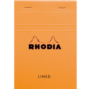 Bloc ORANGE N°13 10,5x14,8 80F agrafées 80g ligné RHODIA