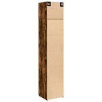 vidaXL Armoire de rangement mince chêne fumé 45x42 5x225 cm