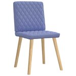 vidaXL Chaises à manger lot de 4 bleu jean tissu