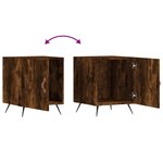 vidaXL Tables de chevet 2 Pièces chêne fumé 40x40x50 cm bois d'ingénierie