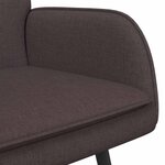 vidaXL Sofa 2 places Marron foncé 115 x 61 x 87 cm Tissu