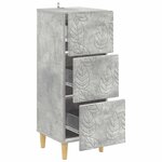 vidaXL Armoire à tiroirs Gris béton 33 x 34 5 x 90 cm