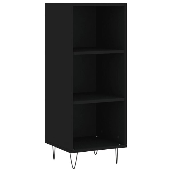 vidaXL Buffet noir 34 5x32 5x90 cm bois d'ingénierie