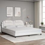 vidaXL Cadre de lit Viana avec LED sans matelas blanc 180x200 cm