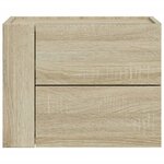 vidaXL Tables de chevet murales 2 Pièces chêne sonoma 45x30x35 cm