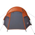 vidaXL Tente de camping tunnel 3 personnes orange imperméable