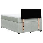 vidaXL Sommier à lattes de lit et matelas gris clair 120x190cm velours