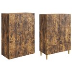 vidaXL Ensemble de Meubles 2 Pièces Chêne fumé Bois d'ingénierie