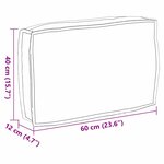 vidaXL Coussin de palette pour dossier crème 60x40x12 cm en tissu Oxford.
