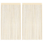 vidaXL Rideau en fils 2 Pièces 100 x 250 cm Crème