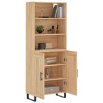 vidaXL Buffet haut Chêne sonoma 69 5x34x180 cm Bois d'ingénierie