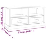 vidaXL Meuble TV noir 93x35 5x45 cm bois d'ingénierie