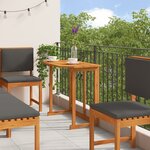 Ensemble de jardin 6 pièces en bois d'acacia avec coussins