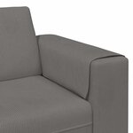 Sofa en tissu avec coussin Gris clair Tissu en velours côtelé