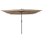 vidaXL Parasol de jardin Taupe et Noir 295 x 295 x 245 cm
