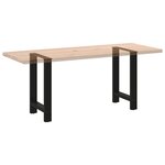 vidaXL Pieds de table à manger Noir 2 pièces 50 x (72-73) cm Acier