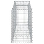 vidaXL Paniers à gabions arqués 2 Pièces 200x50x80/100 cm Fer galvanisé