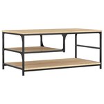 vidaXL Table basse chêne sonoma 90x49x40 cm bois d'ingénierie