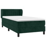 vidaXL Sommier à lattes de lit avec matelas Vert foncé 100x200 cm