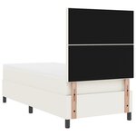 vidaXL Lit avec sommier à ressorts crème 90x200 cm en tissu côtelé