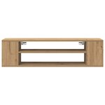 Meuble TV mural vidaXL en chêne artisanal 100x30x26 5 cm en bois d'ingénierie