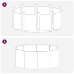 vidaXL Jardinière Vert olive 90 x 90 x 35 cm Acier