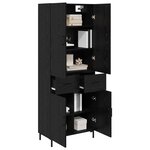 vidaXL Haut Armoire Chêne noir 69 5 x 34 x 180 cm Bois d'ingénierie