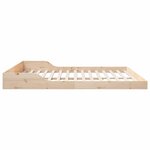 vidaXL Cadre de lit Marron 200 x 210 cm Pin massif