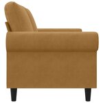 vidaXL Canapé à 2 places Marron 140 cm Velours