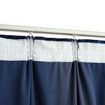 vidaXL Rideaux occultants et crochet 2Pièces Velours Bleu foncé 140x225cm