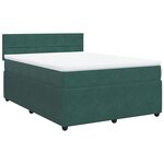 vidaXL Sommier à lattes de lit et matelas Vert foncé 140x190cm Velours