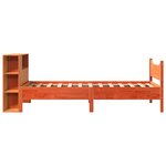 vidaXL Cadre de lit sans matelas cire marron 75x190 cm bois pin massif