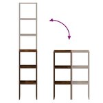 vidaXL Bibliothèques 2 Pièces empilable chêne fumé bois d'ingénierie