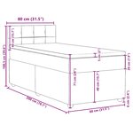 vidaXL Sommier à lattes de lit avec matelas Crème 80x200 cm Tissu