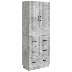 vidaXL Ensemble de Meubles 2 Pièces Gris béton 66 x 34 5 x 87 cm