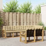 vidaXL Ensemble de canapés d'extérieur 8 Pièces Blanc et Beige