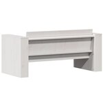 vidaXL Canapé de jardin 2 places blanc 134x60x62 cm bois de pin massif