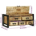 vidaXL Table basse 90x50x38 cm en bois de manguier massif