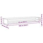 vidaXL Support d'écran en chêne noir 100 x 24 x 13 cm Bois d'ingénierie