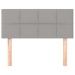 vidaXL Tête de lit Gris clair 90x5x78/88 cm Tissu