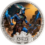 Monnaie HUITZILOPOCHTLI Aztec Heritage 1/2 Oz Argent 5$ Liberia 2026 (PRÉCOMMANDE)