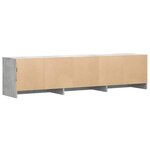 vidaXL Meuble TV avec LED Béton 165 x 34 x 40 cm Bois d'ingénierie