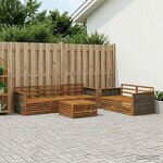 vidaXL Ensemble de canapés d'extérieur 6 Pièces Naturel