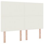 vidaXL Tête de lit LED Crème 144 cm Tissu en velours côtelé