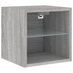 vidaXL Unités murales TV avec LED 6 Pièces gris sonoma bois d'ingénierie
